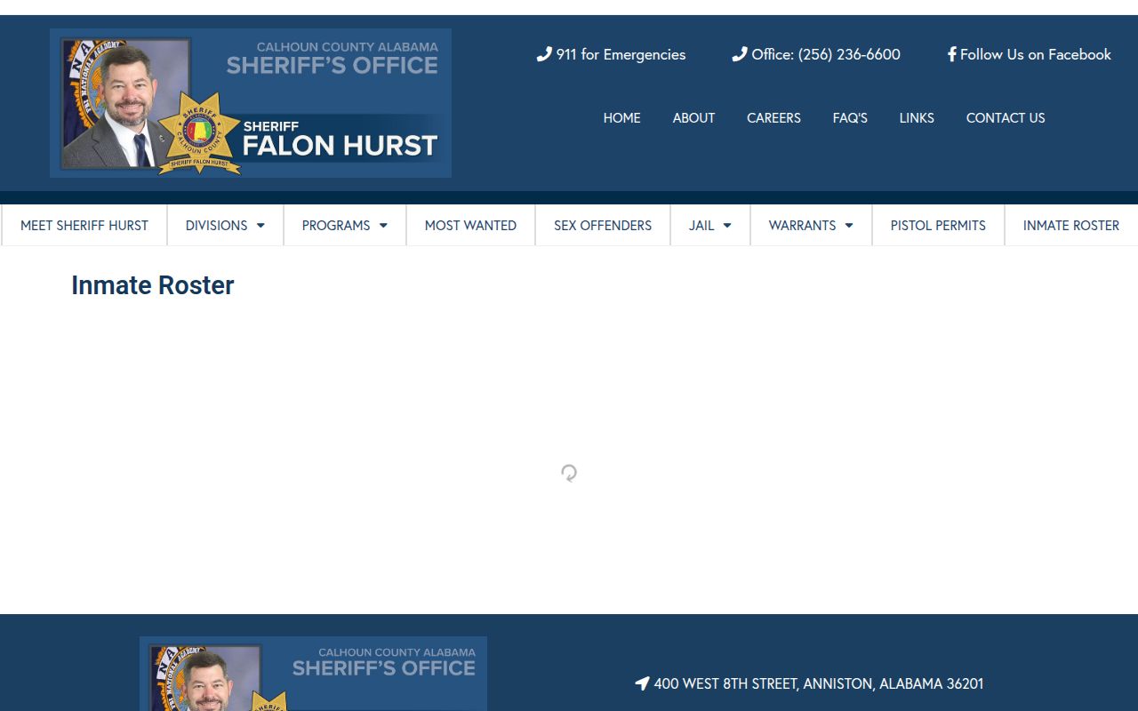 Calhoun County inmate roster search