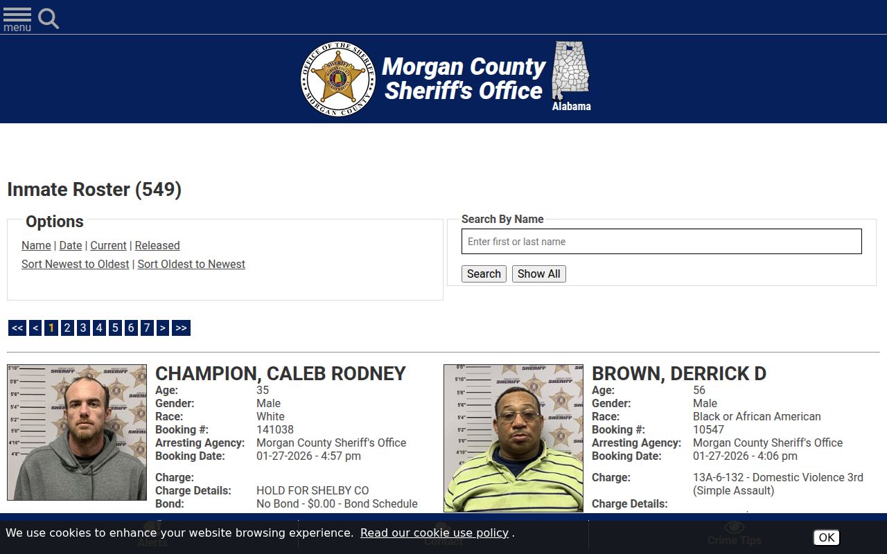 Morgan County inmate roster search