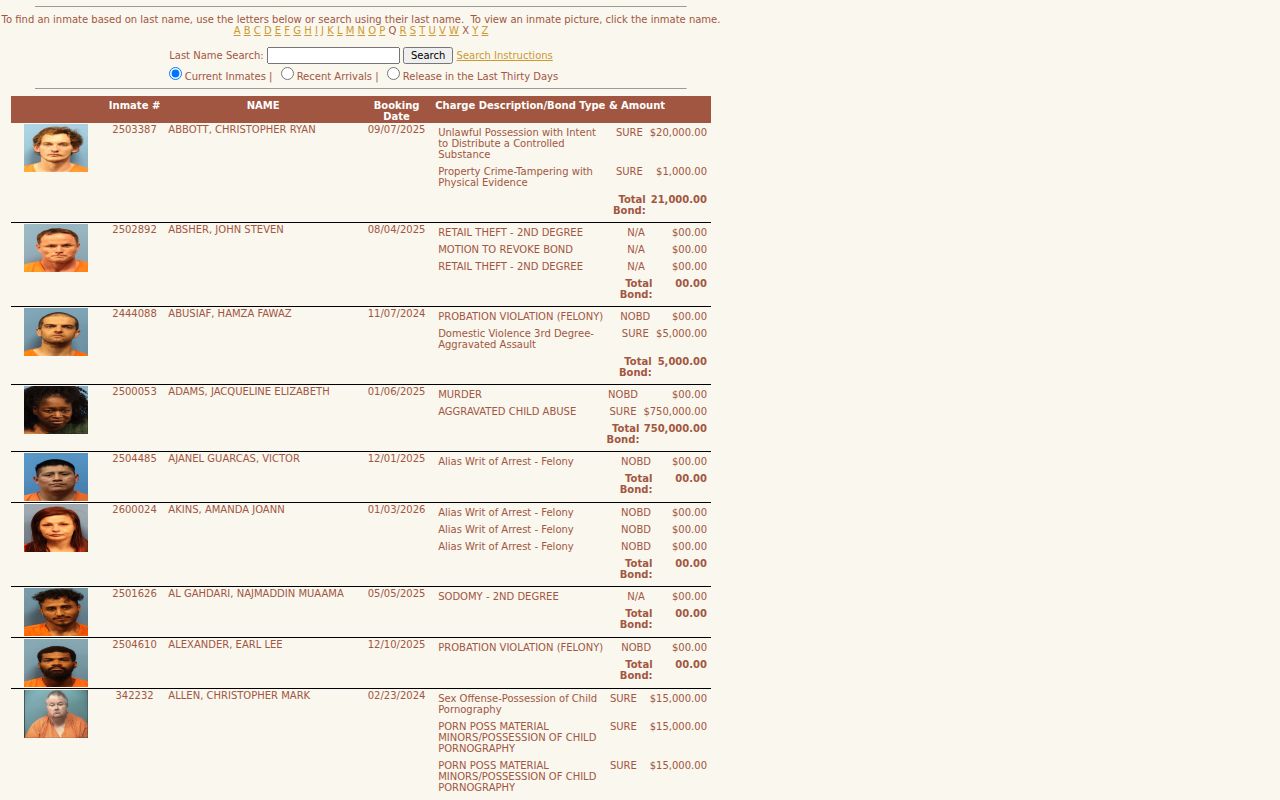 Shelby County inmate roster search